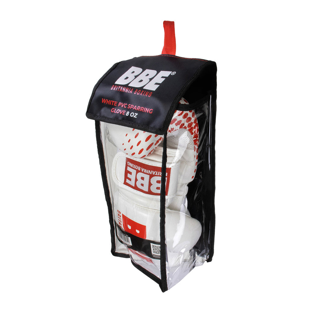 White PVC Sparring Boxing Gloves - 8oz - Boxing