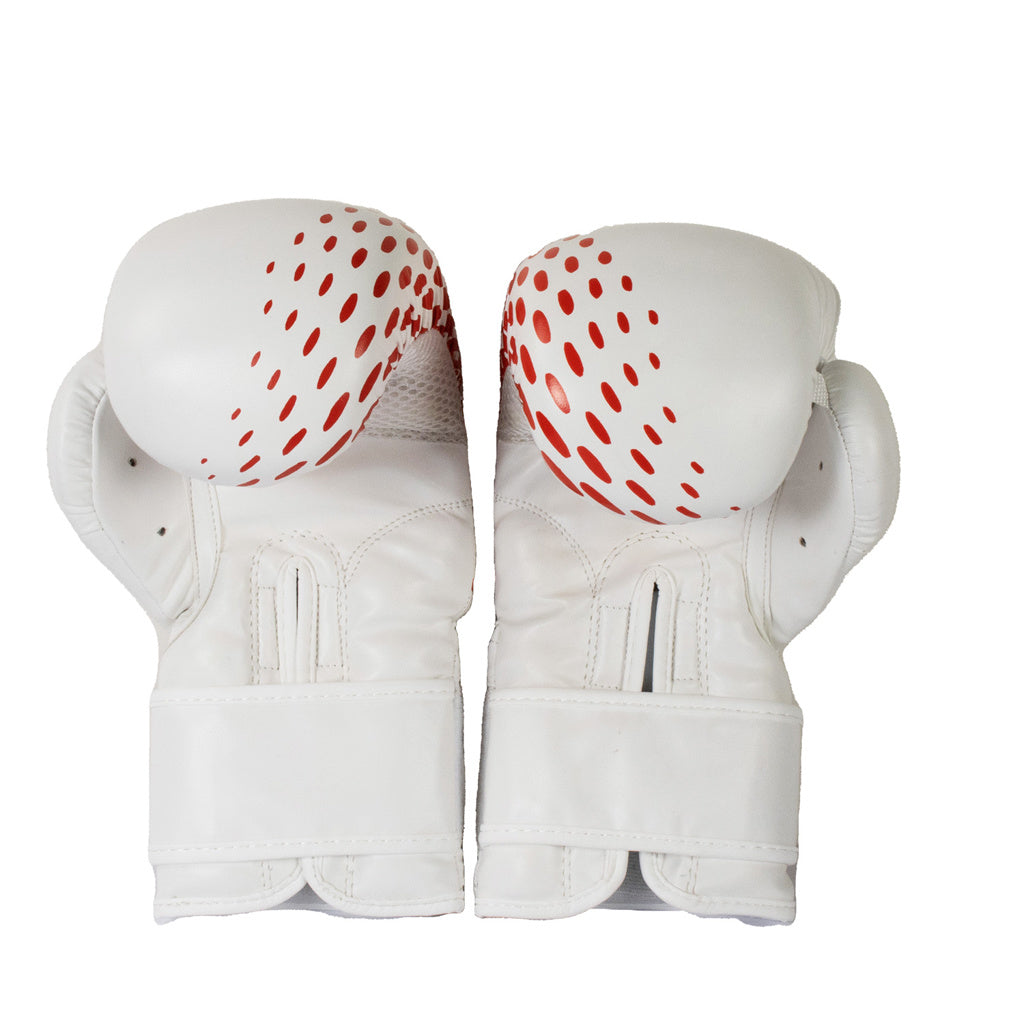 White PVC Sparring Boxing Gloves - 8oz - Boxing