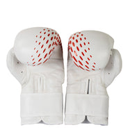 White PVC Sparring Boxing Gloves - 8oz - Boxing