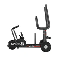 Black gymgear xt3 plus sled v2 multi-purpose wheeled training cart with sturdy metal frame and dual wheels for home use