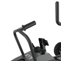 Black metal handlebar with matte finish and ergonomic grip on the xtb fitness station of the XT3 Plus Sled V2 built for home