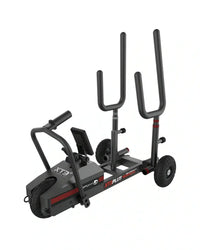 Black and red XT3 Plus sled V2 elliptical trainer with dual handlebars and wheels built for home use