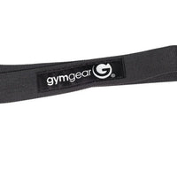 Black gymgear XT3+ Prowler sled pull handle strap made of durable woven fabric with stitched logo patch for home fitness