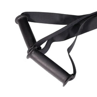 Black rubber-handled resistance band with adjustable straps for XT3+ prowler sled pull handle strap home fitness use