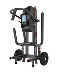Xt4 power sled home fitness commercial-grade resistance training machine in black and red with digital display