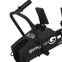 Black XT4 Power Sled with weight horn and adjustable handles for home fitness push-pull training, side view