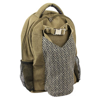 Yoga Backpack Navy in Blue Leaf - Khaki - Studio Accessories