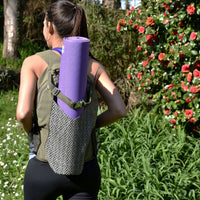 Yoga Backpack Navy in Blue Leaf - Studio Accessories