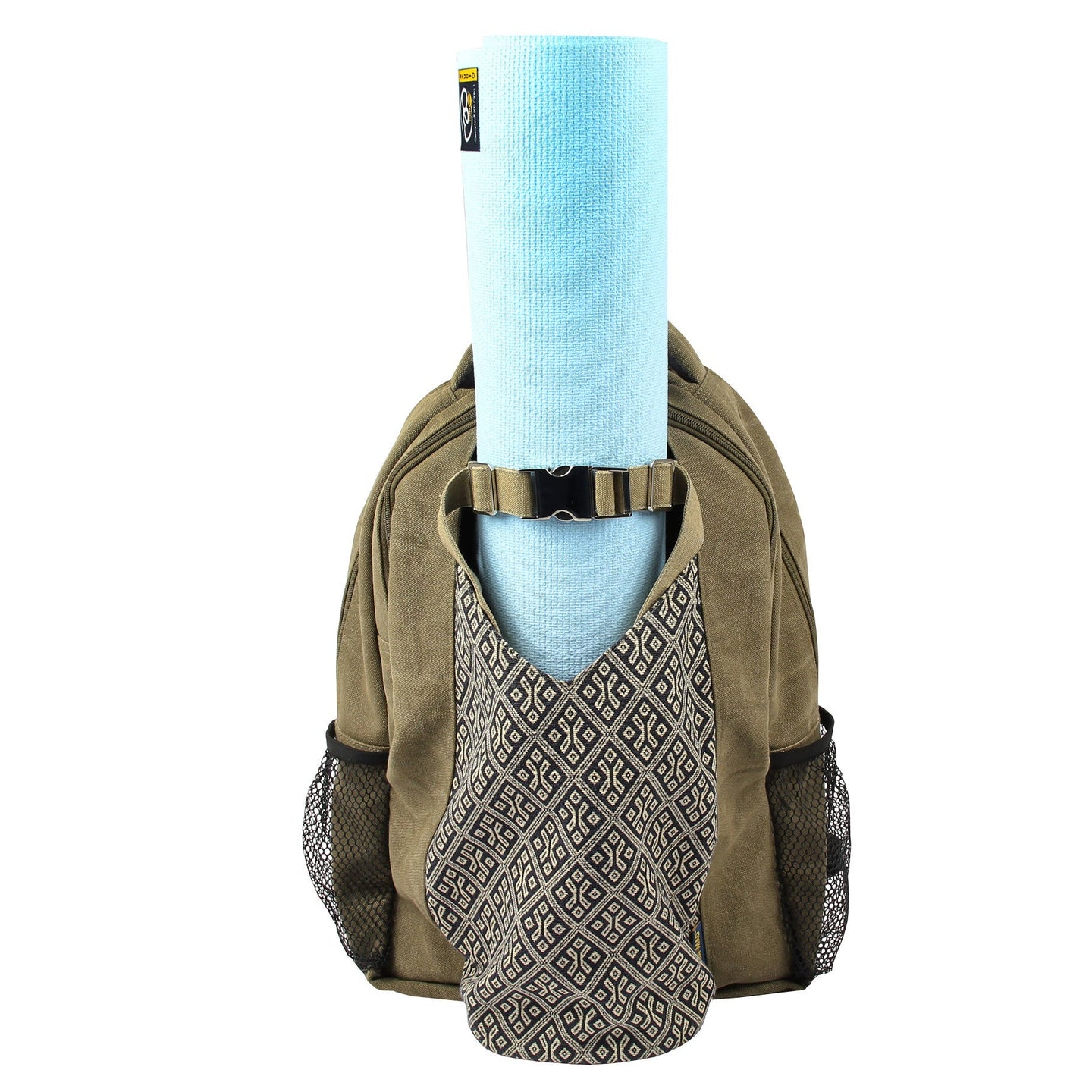 Yoga Backpack Navy in Blue Leaf - Studio Accessories