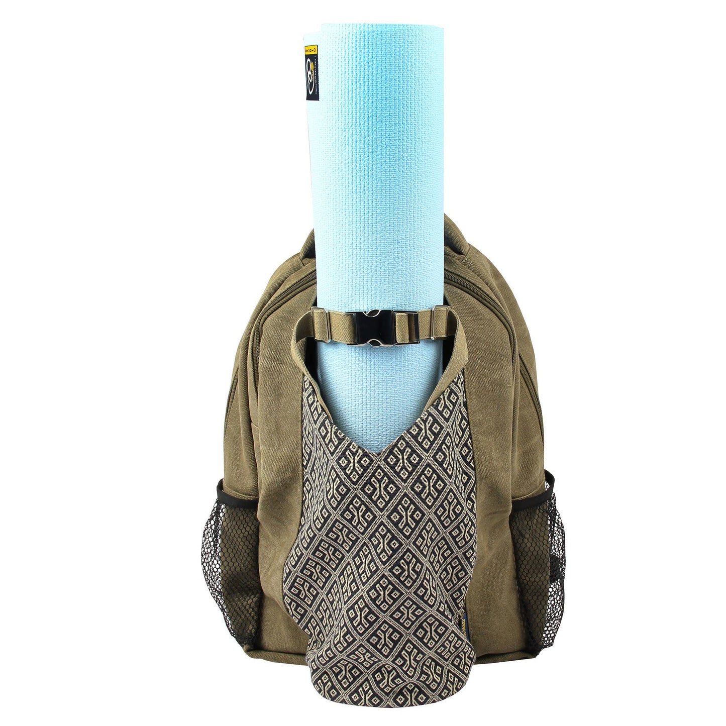 Yoga Backpack Navy in Blue Leaf - Studio Accessories