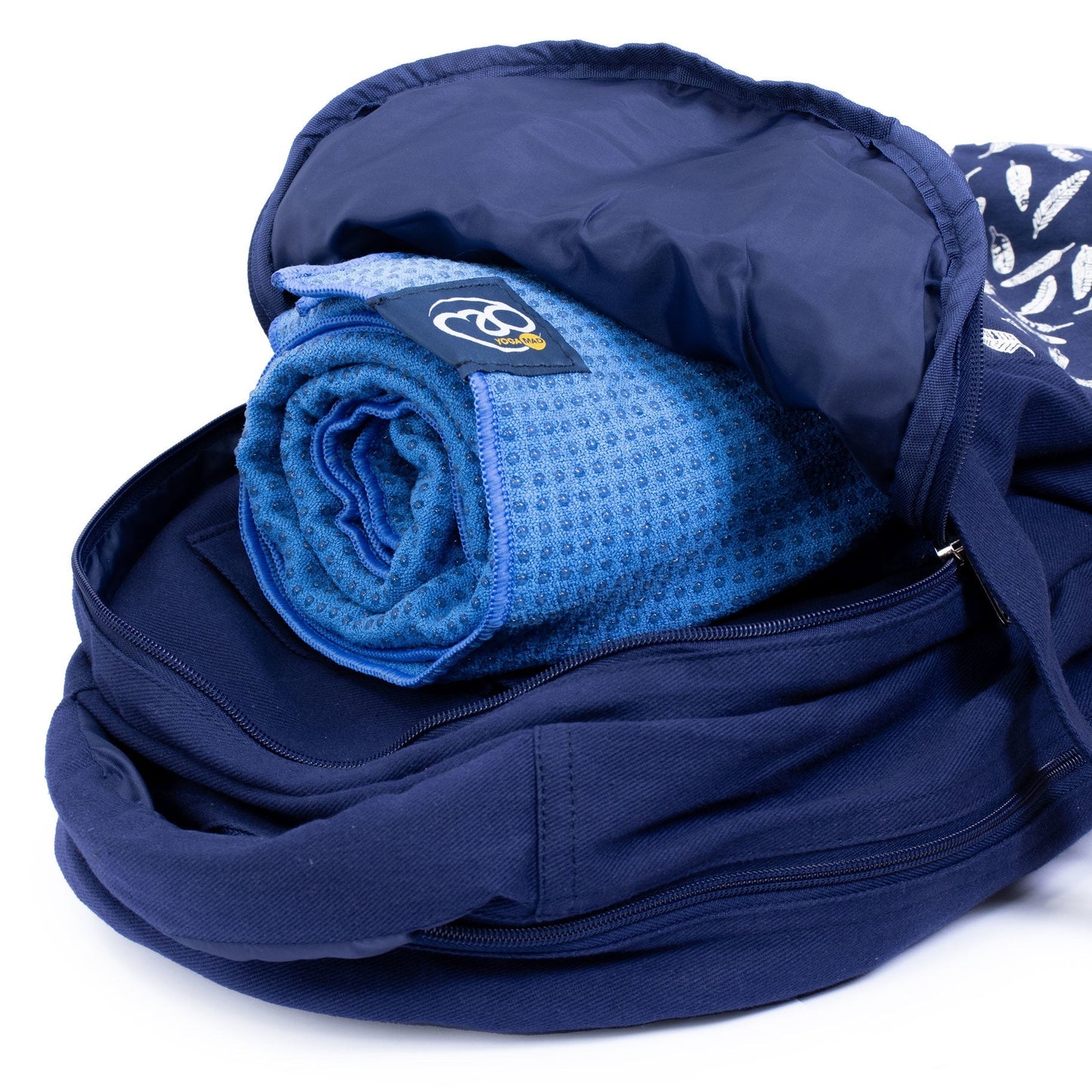 Yoga Backpack Navy in Blue Leaf - Studio Accessories