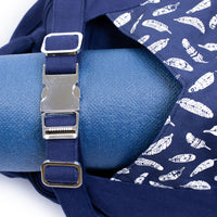Yoga Backpack Navy in Blue Leaf - Studio Accessories