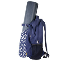 Yoga Backpack Navy in Blue Leaf - Studio Accessories