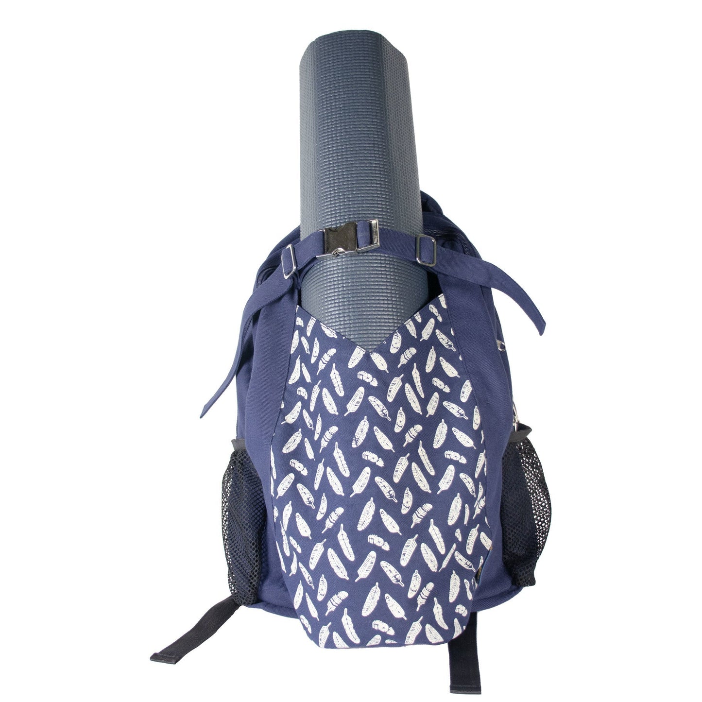 Yoga Backpack Navy in Blue Leaf - Studio Accessories