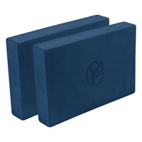 Yoga Mad Full Yoga Block - Pair - Blue - Studio Accessories