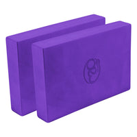 Yoga Mad Full Yoga Block - Pair - Purple - Studio Accessories