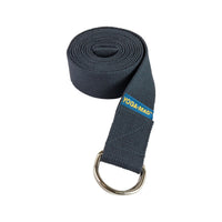 Yoga Mad - Organic Cotton D-Ring Yoga Belt - 2m - Grey - Studio Accessories