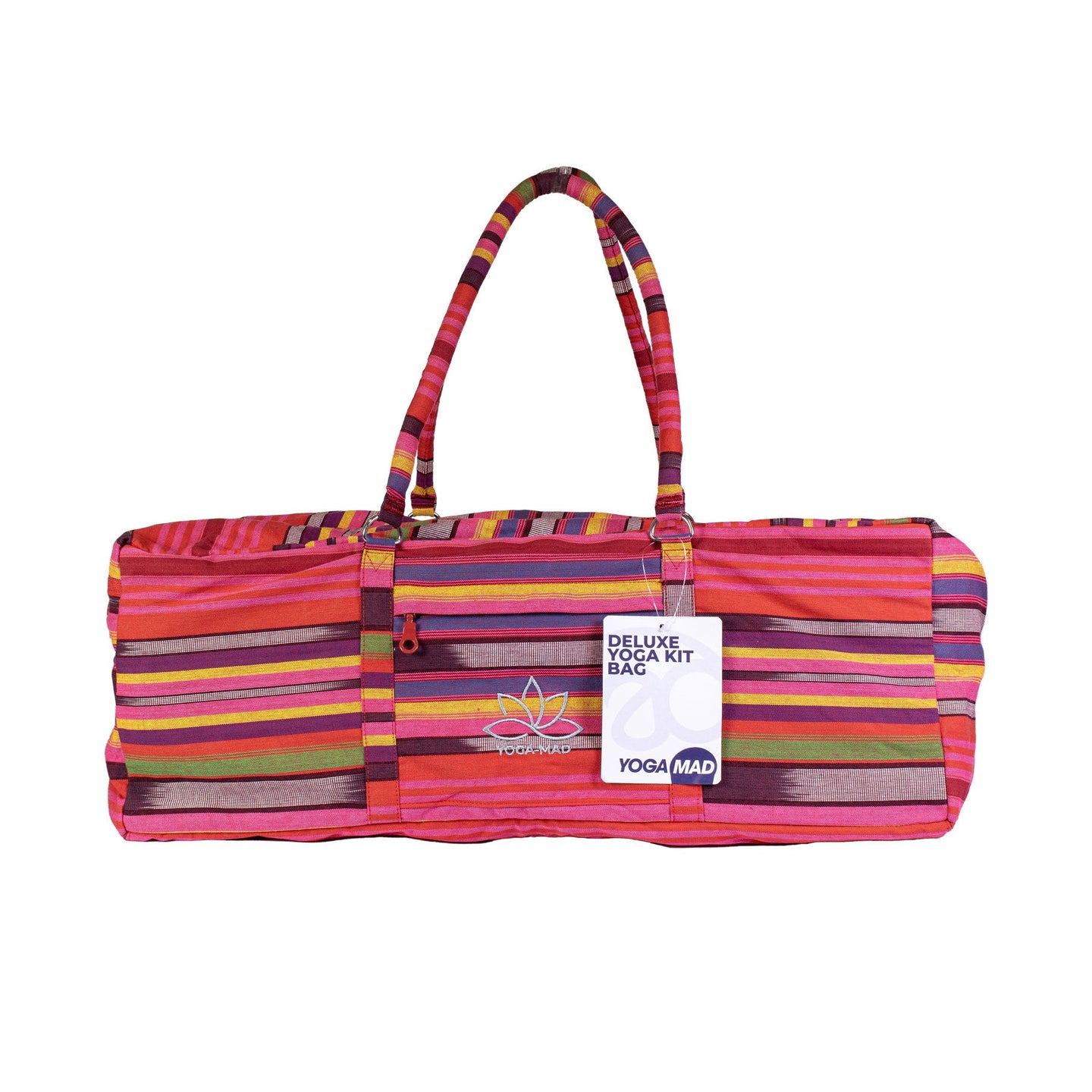 Yoga Mad Striped Powerloom Yoga Kit Bag Blue - Pink