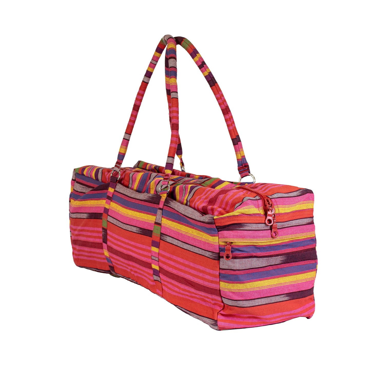 Yoga Mad Striped Powerloom Yoga Kit Bag Blue - Pink