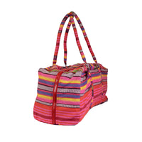 Yoga Mad Striped Powerloom Yoga Kit Bag Blue - Pink - Pink Stripes