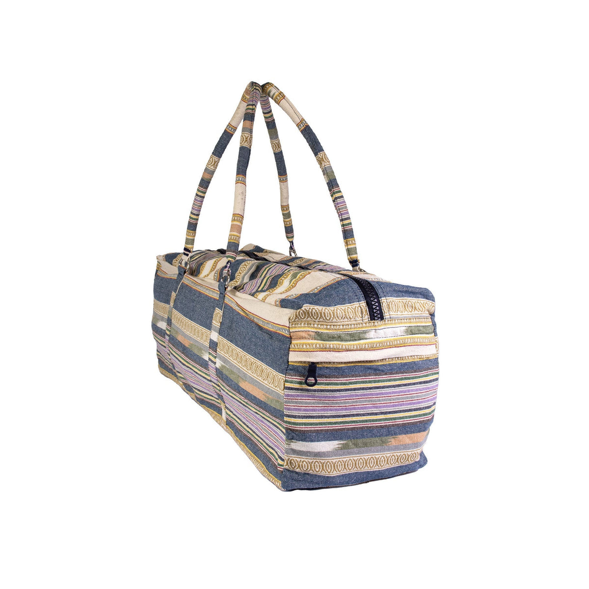 Yoga Mad Striped Powerloom Yoga Kit Bag Blue - Pink - Blue Stripes