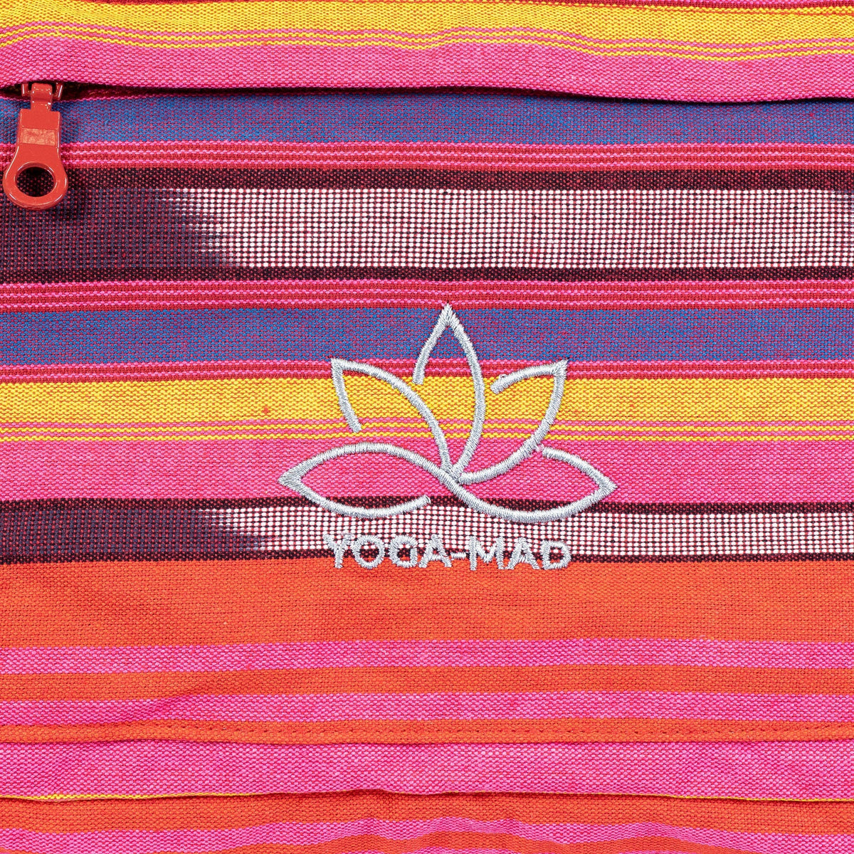 Yoga Mad Striped Powerloom Yoga Kit Bag Blue - Pink